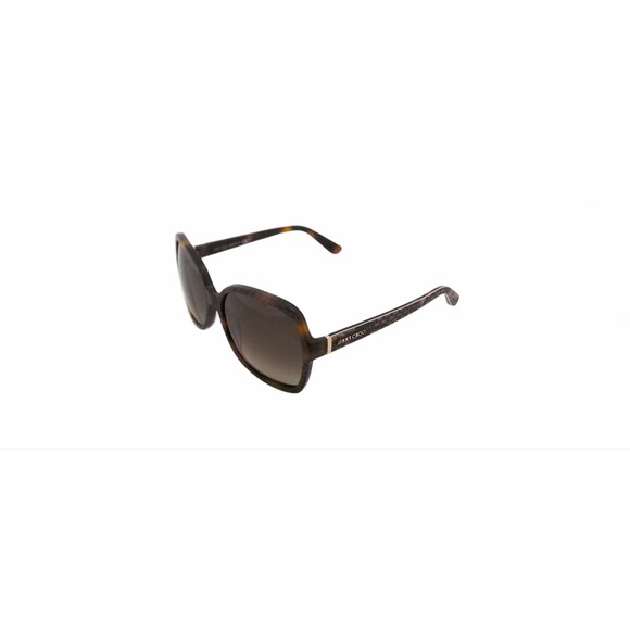 NWOT Jimmy Choo Lori Python Havana Brown Oversized Sunglasses
